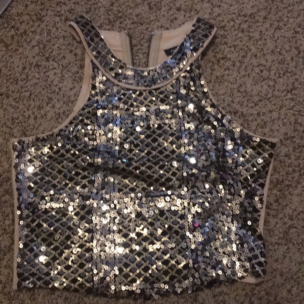 Sequined Crop Top